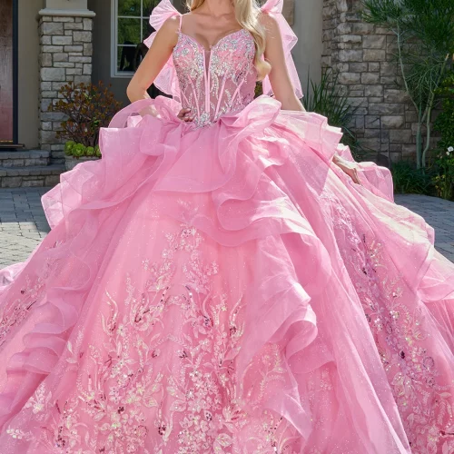 gl3804-pink-1o-tail-quinceanera-new-arrivals-tulle-beads-embroidery-jewel-sequin-glitter-corset-spaghetti-strap-v-neck-ball-gown