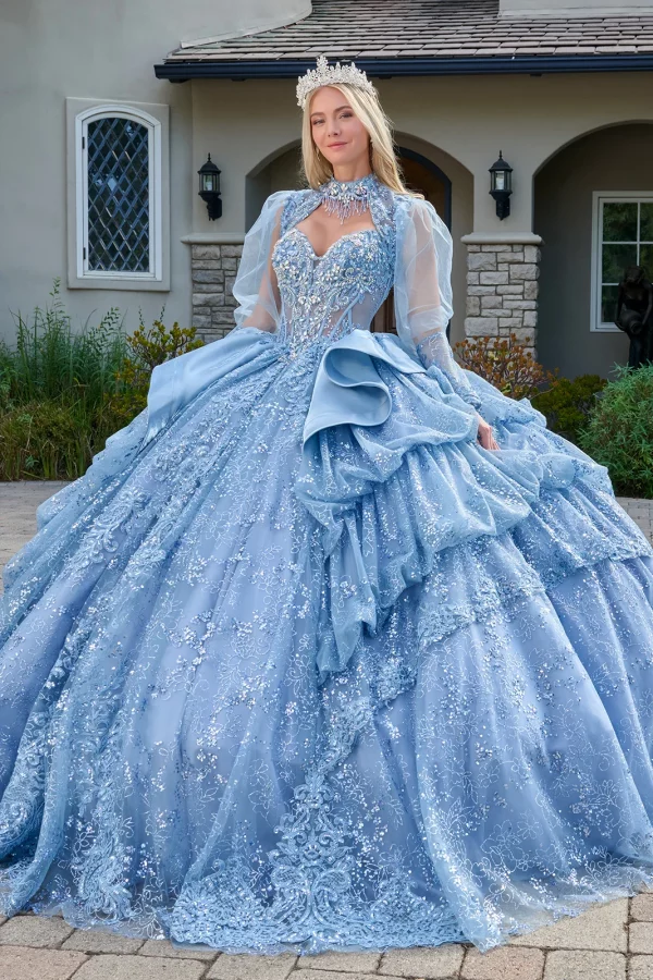 gl3806-dusty-blue-1o-tail-quinceanera-new-arrivals-satin-tulle-beads-embroidery-jewel-sequin-glitter-corset-strapless-v-neck-ball-gown