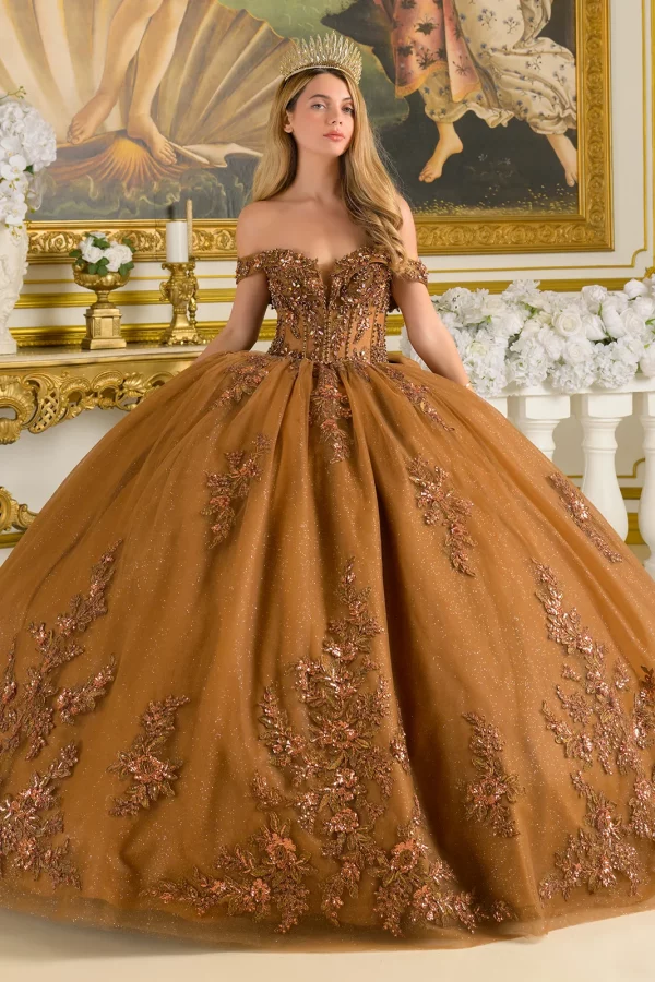 gl3811-brown-1o-tail-quinceanera-new-arrivals-tulle-beads-embroidery-jewel-sequin-glitter-corset-off-shoulder-v-neck-ball-gown