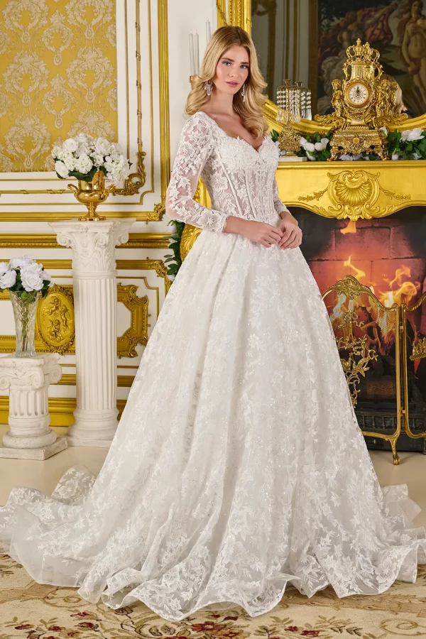 gl3819-off-white-1o-tail-wedding-gowns-new-arrivals-mesh-beads-embroidery-sequin-glitter-corset-three-quarter-sleeve-sleeve-v-neck-ball-gown