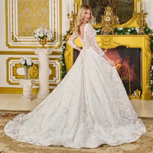 gl3819-off-white-3o-tail-wedding-gowns-new-arrivals-mesh-beads-embroidery-sequin-glitter-corset-three-quarter-sleeve-sleeve-v-neck-ball-gown