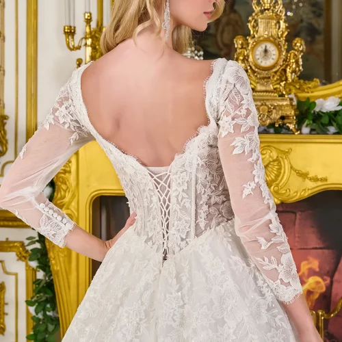 gl3819-off-white-d2-tail-wedding-gowns-new-arrivals-mesh-beads-embroidery-sequin-glitter-corset-three-quarter-sleeve-sleeve-v-neck-ball-gown