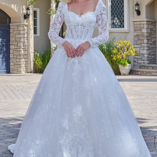 gl3820-off-white-1o-tail-wedding-gowns-new-arrivals-satin-mesh-beads-embroidery-sequin-corset-long-sleeve-v-neck-ball-gown