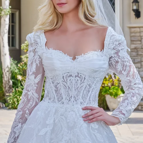 gl3820-off-white-d1-tail-wedding-gowns-new-arrivals-satin-mesh-beads-embroidery-sequin-corset-long-sleeve-v-neck-ball-gown