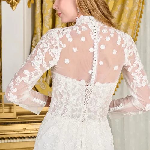 gl3830-off-white-d2-tail-wedding-gowns-new-arrivals-mesh-applique-beads-embroidery-sequin-glitter-corset-strapless-v-neck-trumpet