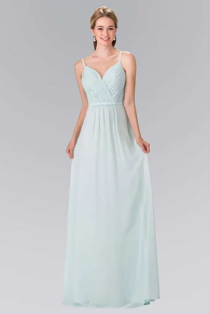 mint floor length prom-pageant bridesmaids chiffon