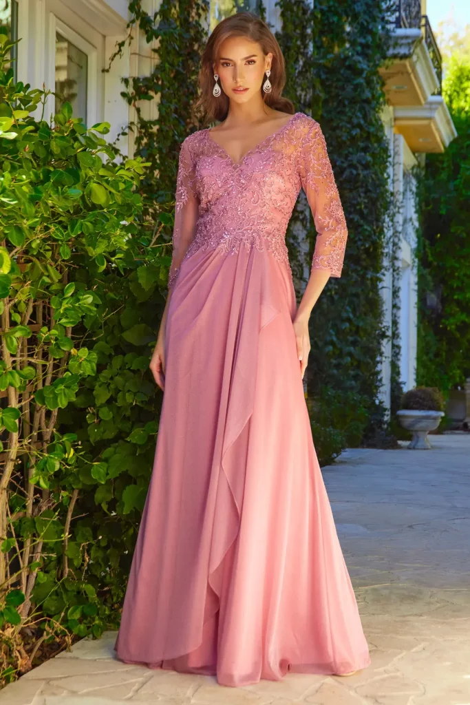 dusty rose mother of the bride dress